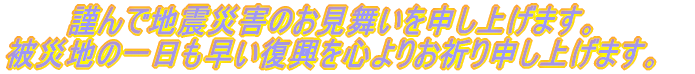 �ނ�Œn�k�ЊQ�̂���������\���グ�܂��B ��Вn�̈��������������S��肨�F��\���グ�܂��B